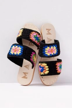 Manebi Crochet Double Strap Sandal