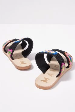 Manebi Crochet Double Strap Sandal -Fashion Clothing & Accessories u1.5y0 3