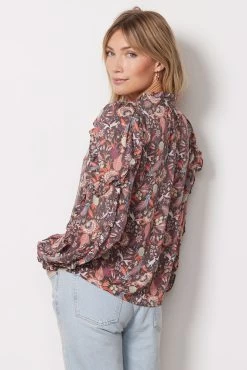 Clara Ruffle Trim Blouse -Fashion Clothing & Accessories wbl118450 e sl 4