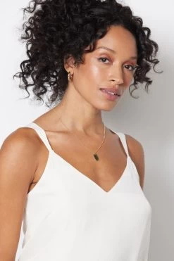 Kyle V Neck Cami -Fashion Clothing & Accessories wcm116448 e sl ivory 2