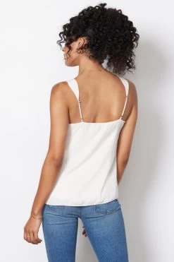 Kyle V Neck Cami -Fashion Clothing & Accessories wcm116448 e sl ivory 4