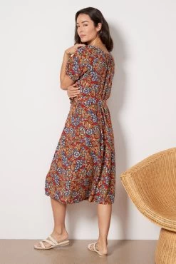 Carmel Linen Dress -Fashion Clothing & Accessories wds2351 4