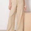 Jules High Rise Wide Leg Pant -Fashion Clothing & Accessories wnb99 nat 1