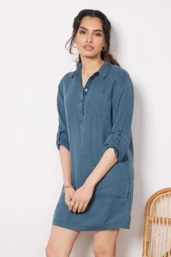 Eleanor Linen Utility Dress
