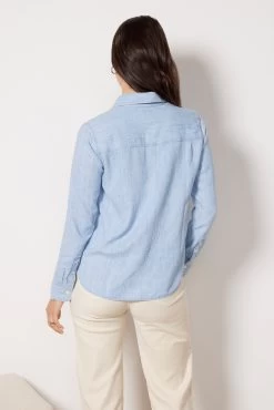 Chambray Button Down -Fashion Clothing & Accessories wws2308 4